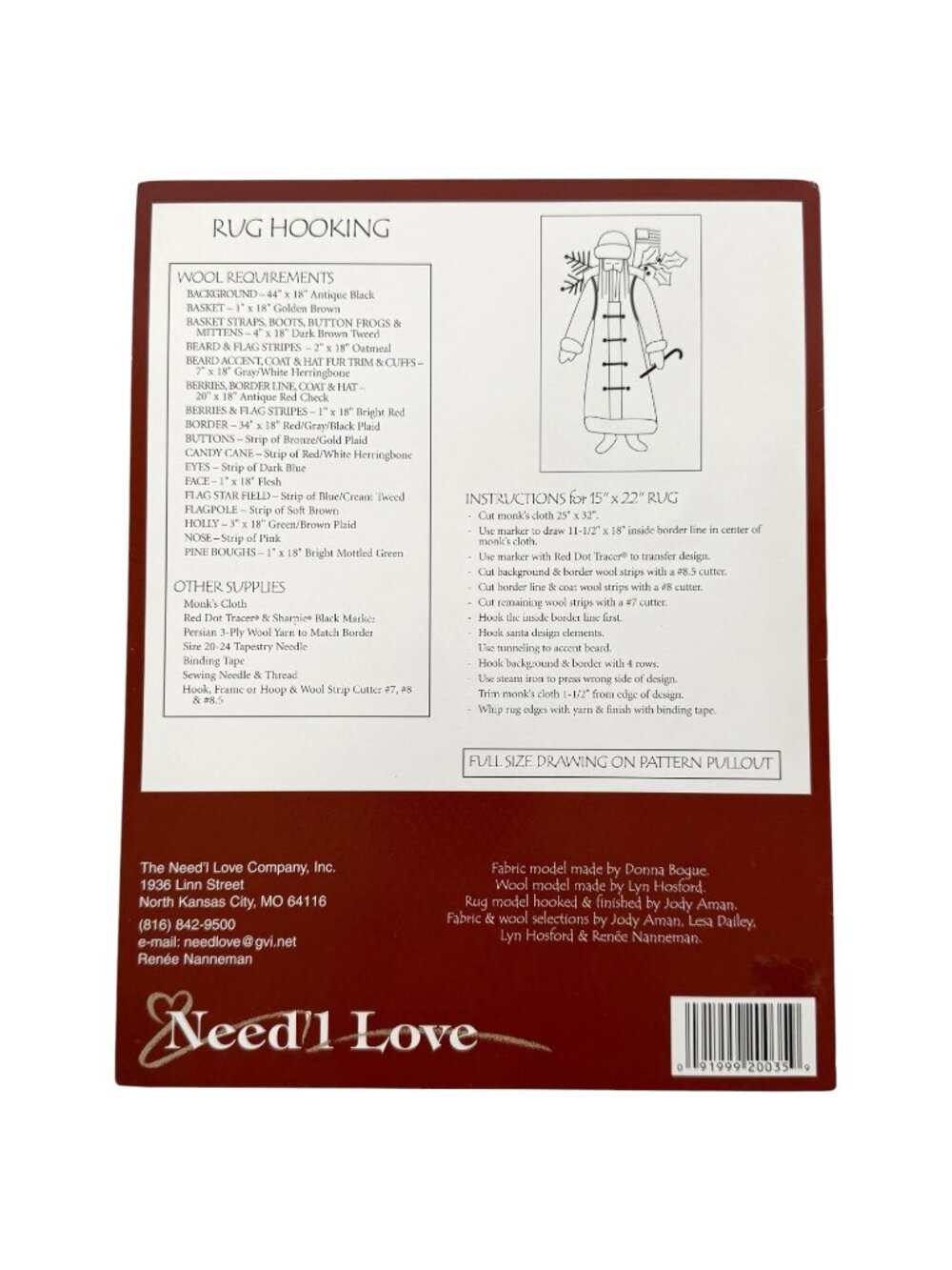 Old Saint Nick Rug Hooking & Appliqué Pattern Booklet By Simply Needl Love - Picture 3 of 5